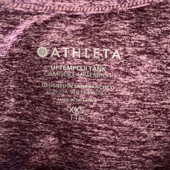Athleta Uptempo II Tank Size XXS Gently Used Marled purple - Picture 3 of 4